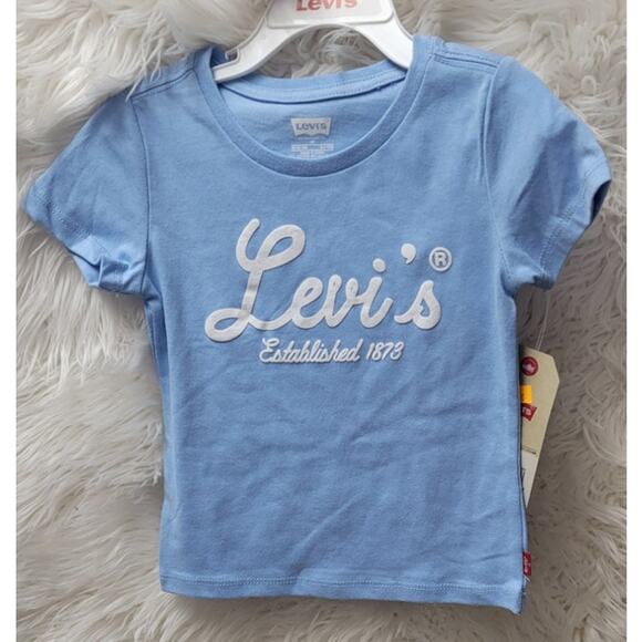 Levi's Toddler Girls Script Logo Graphic T-Shirt 4T 147 - Picture 2 of 2